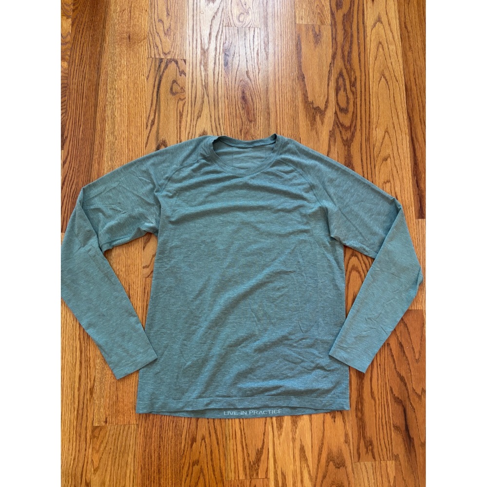 Lululemon Metal Vent Tech Long Sleeve Shirt Mens Large Green Live In Practice